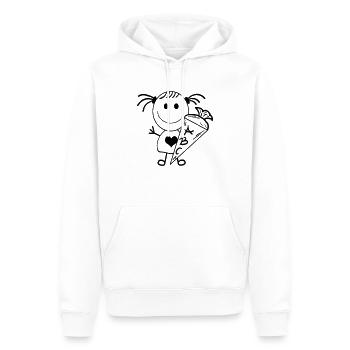 Schulkind Strichmädchen - Männer Premium Bio Hoodie - Weiß - Vorne - Nico (187cm)