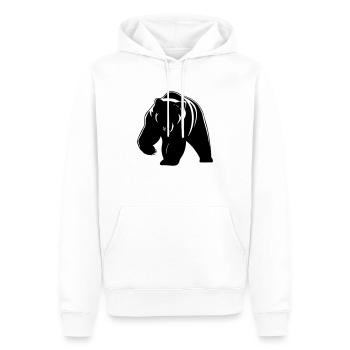 bär - Männer Premium Bio Hoodie - Weiß - Vorne - Nico (187cm)