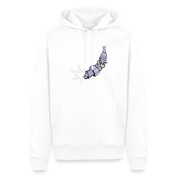 Bougie d'allumage avec une fonction de changement de couleur - Sweat à capuche Premium bio Homme - blanc - Devant - Nico (187cm)
