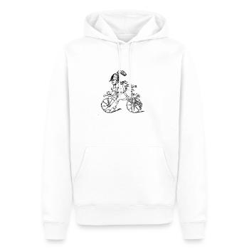 Napoleon Fahrrad fahren - Männer Premium Bio Hoodie - Weiß - Vorne - Nico (187cm)