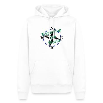 Compass - Explorer le monde - Vector 3 Couleur - Sweat à capuche Premium bio Homme - blanc - Devant - Nico (187cm)