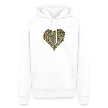 Konfetti-Herz - Männer Premium Bio Hoodie - Weiß - Vorne - Nico (187cm)