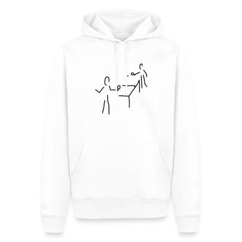 tischtennis-spieler - Männer Premium Bio Hoodie - Weiß - Vorne - Nico (187cm)