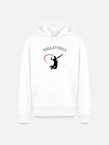 volleyball - Men’s Premium Organic Hoodie - white
