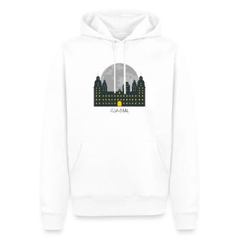 Aschaffenburg Schloß Johannisburg bei Nacht - Männer Premium Bio Hoodie - Weiß - Vorne - Nico (187cm)