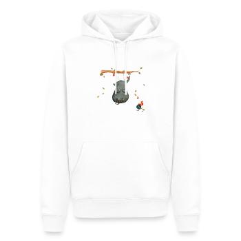 schaukeln mit Eichhörnchen - Männer Premium Bio Hoodie - Weiß - Vorne - Nico (187cm)