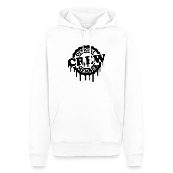 Cool Official Crew Member Stamp Design - Sweat à capuche Premium bio Homme - blanc - Devant - Nico (187cm)