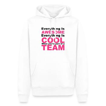 Awesome - Männer Premium Bio Hoodie - Weiß - Vorne - Nico (187cm)
