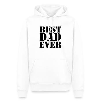 Best Dad ever - Sweat à capuche Premium bio Homme - blanc - Devant - Nico (187cm)