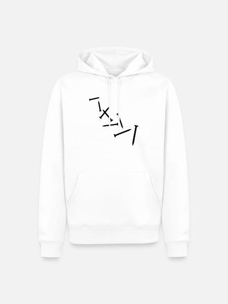 Screw - Men’s Premium Organic Hoodie - white
