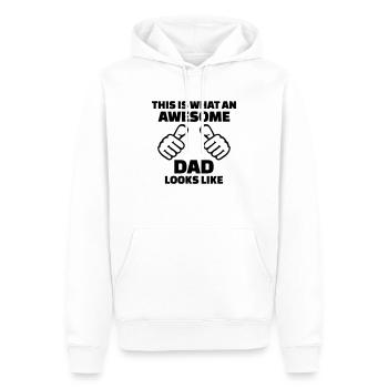 Awesome Dad - Sweat à capuche Premium bio Homme - blanc - Devant - Nico (187cm)