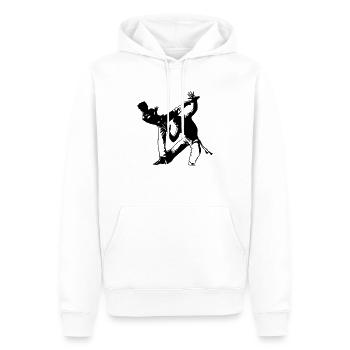 Capoeira Duo (b) - Sweat à capuche Premium bio Homme - blanc - Devant - Nico (187cm)