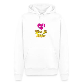 Candy Crush Get A Life - Men’s Premium Organic Hoodie - white - Front - Nico (187cm)
