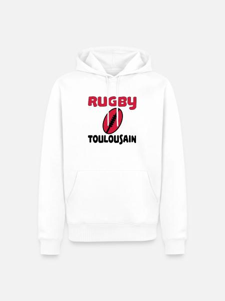 Rugby toulousain - Männer Premium Bio Hoodie - Weiß
