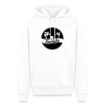Teneriffa - Männer Premium Bio Hoodie - Weiß - Vorne - Nico (187cm)