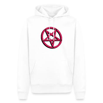 Pentagramm / pentagram / pink - Männer Premium Bio Hoodie - Weiß - Vorne - Nico (187cm)