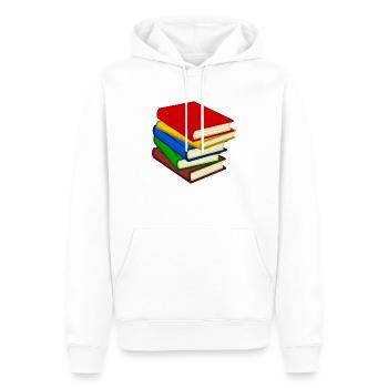 books coloured - Sweat à capuche Premium bio Homme - blanc - Devant - Nico (187cm)