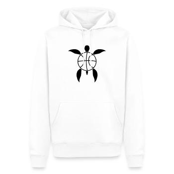 basket-ball jouer sport club amusant lancer balle - Sweat à capuche Premium bio Homme - blanc - Devant - Nico (187cm)