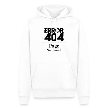 Error 404 Page not found saying page Internet bug - Men’s Premium Organic Hoodie - white - Front - Nico (187cm)