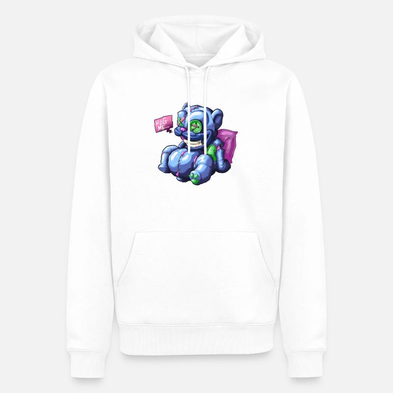 Umarme mich - Männer Premium Bio Hoodie - Weiß