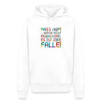 T-Shit mit lustigem Spruch über das Erwachsensein - Männer Premium Bio Hoodie - Weiß - Vorne - Nico (187cm)