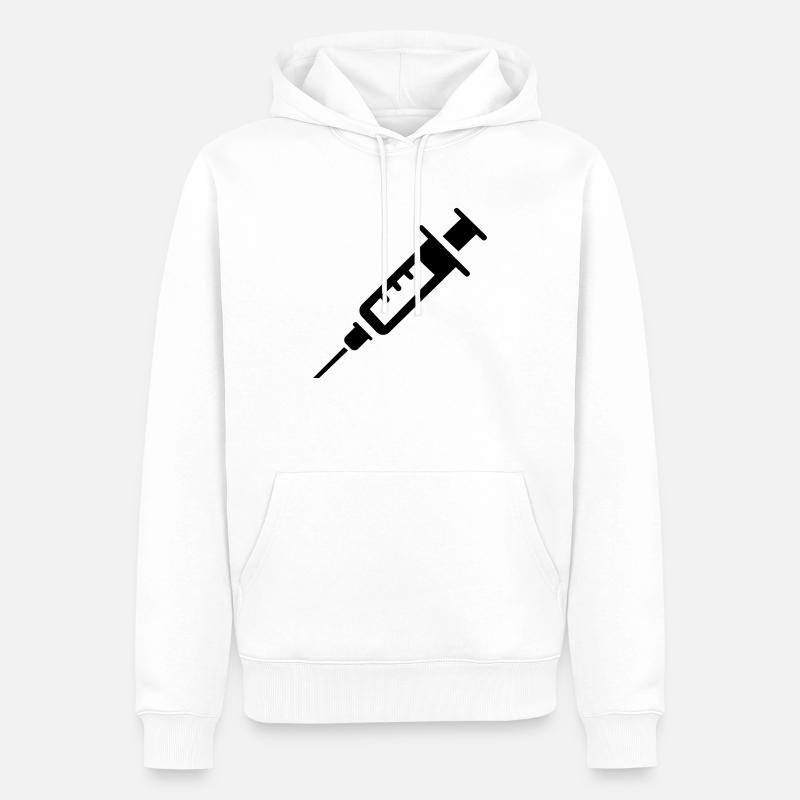 Spritze - Männer Premium Bio Hoodie - Weiß