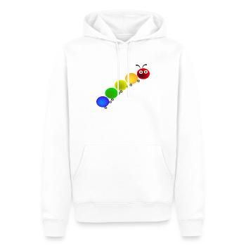 Raupe - Männer Premium Bio Hoodie - Weiß - Vorne - Nico (187cm)