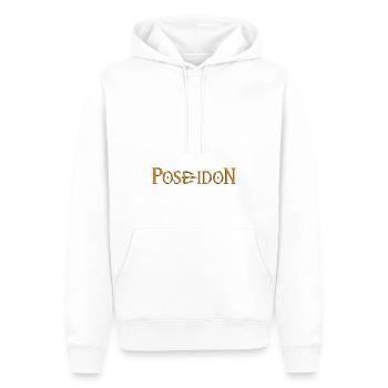 Poséidon or relief - Sweat à capuche Premium bio Homme - blanc - Devant - Nico (187cm)