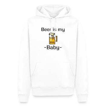Outfit (Bier-Geschenk) - Männer Premium Bio Hoodie - Weiß - Vorne - Nico (187cm)