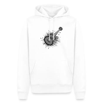 Éclaboussures de couleur gouttes guitare guitariste - Sweat à capuche Premium bio Homme - blanc - Devant - Nico (187cm)