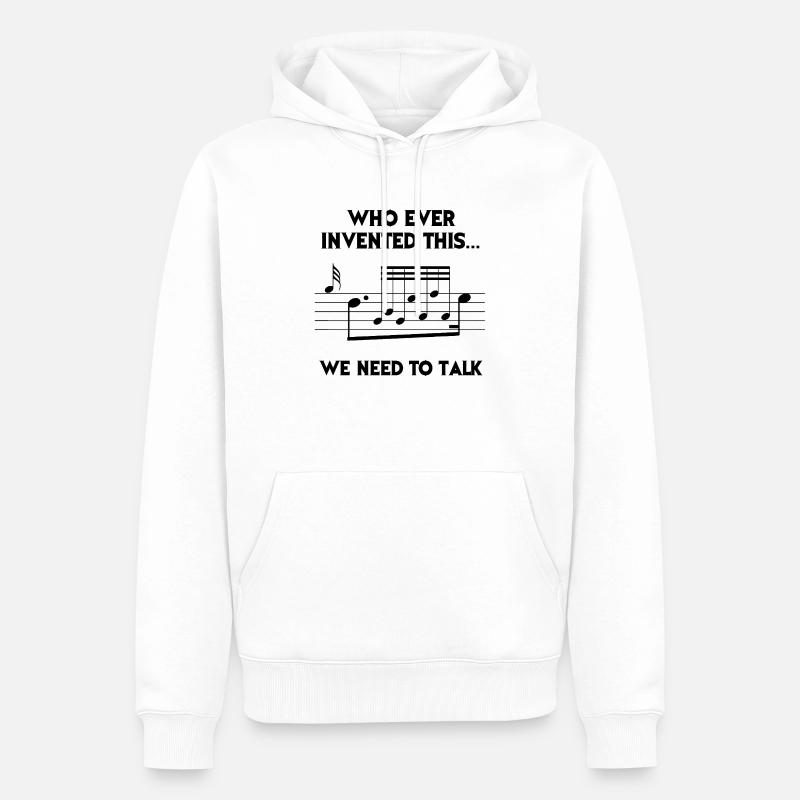 Who invented this....? - Männer Premium Bio Hoodie - Weiß