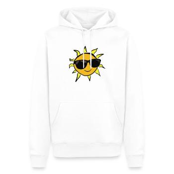 Soleil avec lunettes de soleil Idée cadeau - Sweat à capuche Premium bio Homme - blanc - Devant - Nico (187cm)