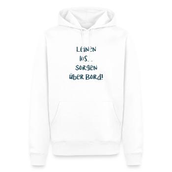 Leinen los Sorgen über Bord - Männer Premium Bio Hoodie - Weiß - Vorne - Nico (187cm)