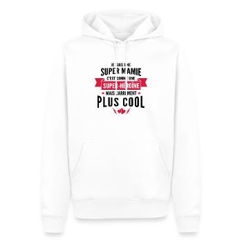 je suis une super mamie / cadeau mamie - Sweat à capuche Premium bio Homme - blanc - Devant - Nico (187cm)