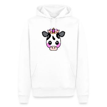 Kuh süß Tier Bauernhof Tiere lustig Kühe neu 20 - Männer Premium Bio Hoodie - Weiß - Vorne - Nico (187cm)