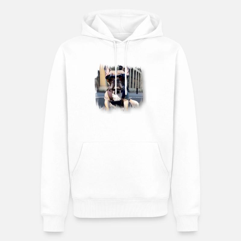 Refroidir - Sweat à capuche Premium bio Homme - blanc