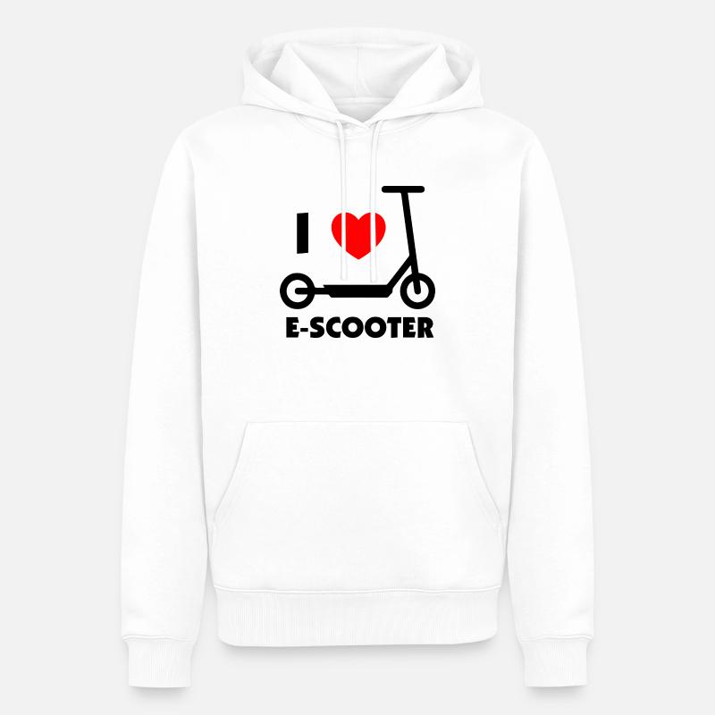 E-Scooter E-Roller Scooter - Sweat à capuche Premium bio Homme - blanc