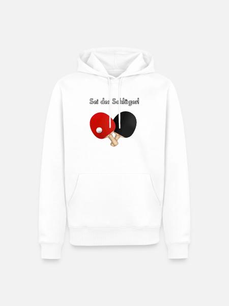 Sei der Schläger Shirt max - Männer Premium Bio Hoodie - Weiß
