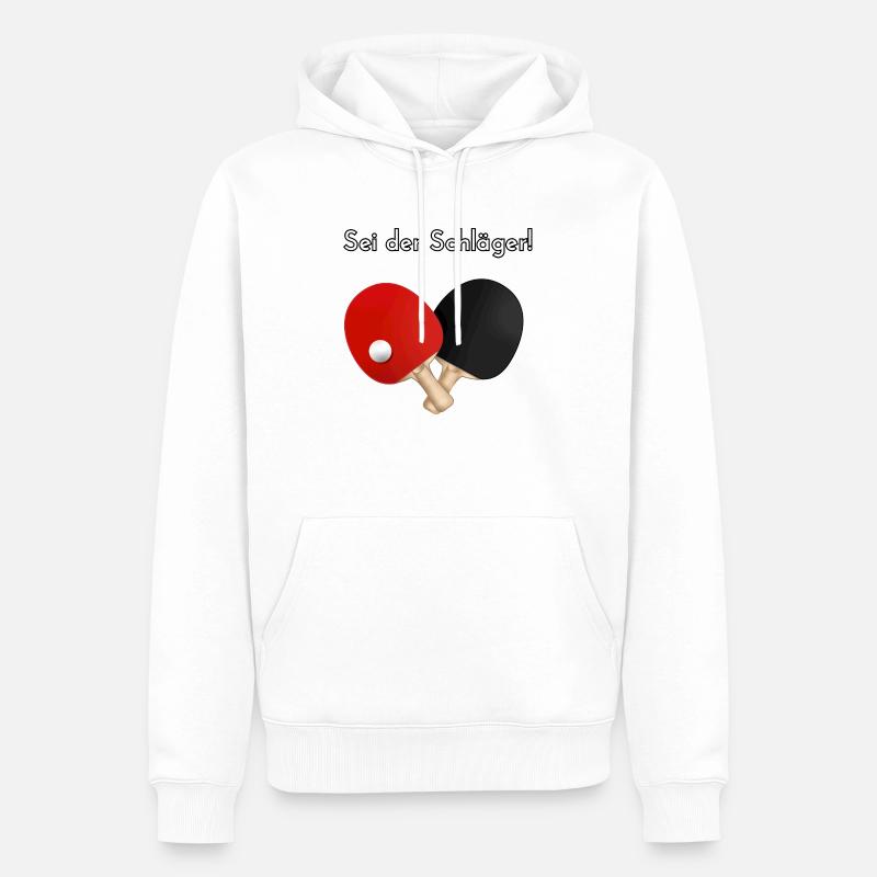 Sei der Schläger Shirt max - Männer Premium Bio Hoodie - Weiß