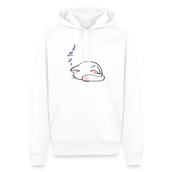 I Draw Lucky Star White Cat Sleeping With Its - Männer Premium Bio Hoodie - Weiß - Vorne - Nico (187cm)