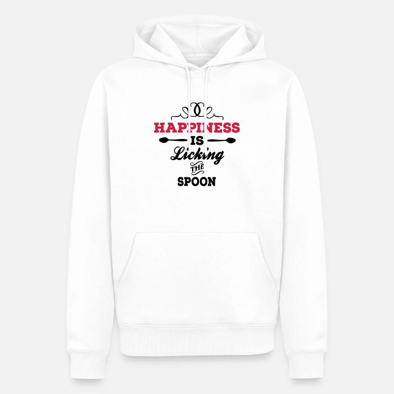 cuire - Sweat à capuche Premium bio Homme - blanc