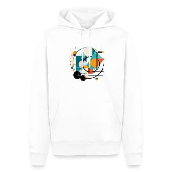 Abstraktes geometrisches Design - Männer Premium Bio Hoodie - Weiß - Vorne - Nico (187cm)