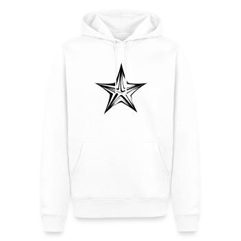 Noble étoile dessinée à la main - Sweat à capuche Premium bio Homme - blanc - Devant - Nico (187cm)