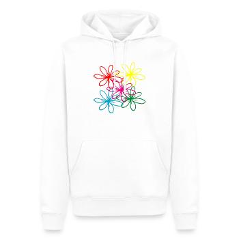 Flower Flower Plant - Sweat à capuche Premium bio Homme - blanc - Devant - Nico (187cm)