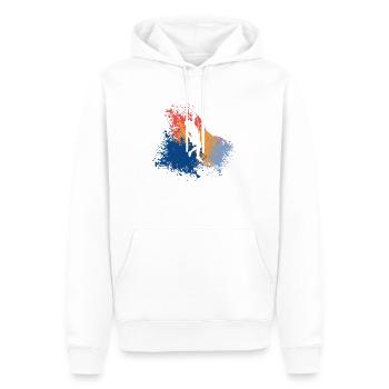 Felsklettern Retro Berg Berge - Männer Premium Bio Hoodie - Weiß - Vorne - Nico (187cm)
