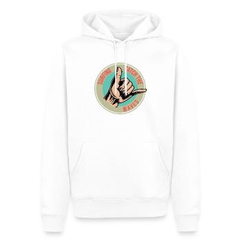 Surfing Surfboard Surfer Wassersport - Männer Premium Bio Hoodie - Weiß - Vorne - Nico (187cm)