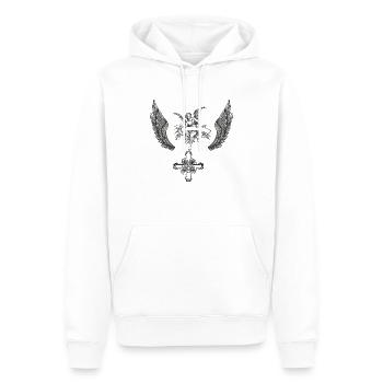 reborn angel wing angel - Men’s Premium Organic Hoodie - white - Front - Nico (187cm)