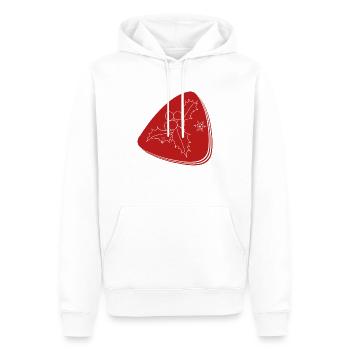 "Ilex", Boho Line Art Design, Series "Xmas" - Men’s Premium Organic Hoodie - white - Front - Nico (187cm)