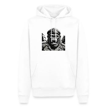 Général Gorille - Sweat à capuche Premium bio Homme - blanc - Devant - Nico (187cm)