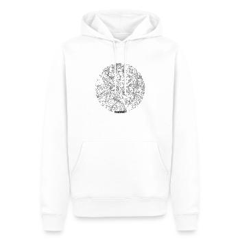 Madrid - Men’s Premium Organic Hoodie - white - Front - Nico (187cm)